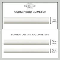 Exclusive Home Curtains Silver Aged Sphere 1 Adjustable Curtain Rod