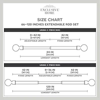 Exclusive Home Curtains Silver Aged Sphere 1 Adjustable Curtain Rod