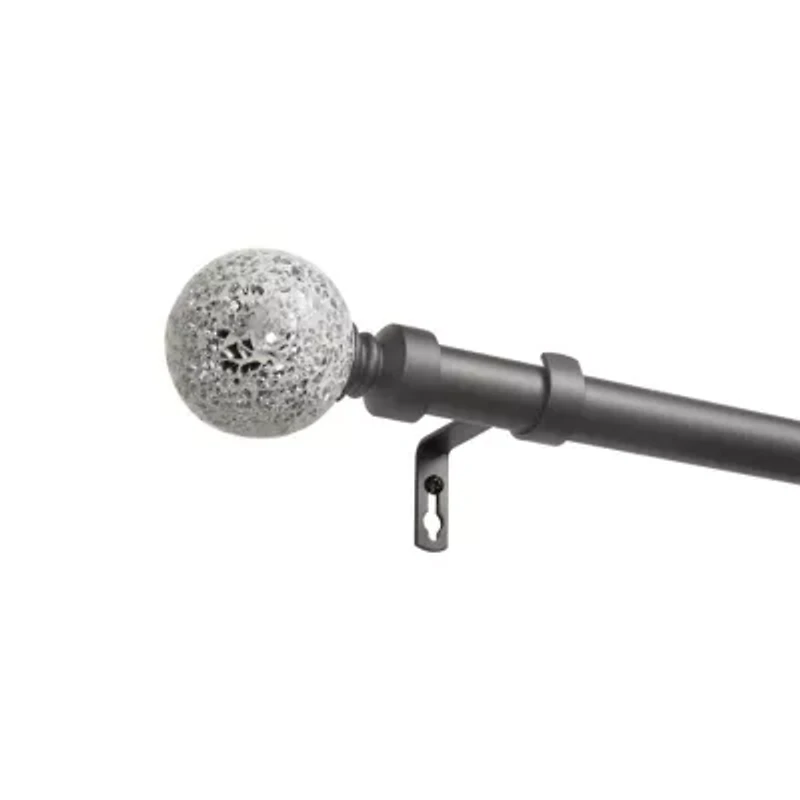 Exclusive Home Curtains White Mosaic 1 Adjustable Curtain Rod