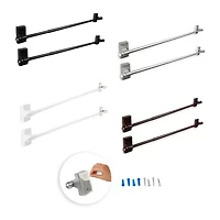 Rod Desyne 2pk Self Adhesive 7/16 Adjustable Curtain