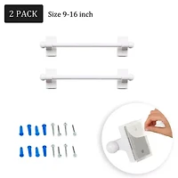 Rod Desyne 2pk Self Adhesive 7/16 Adjustable Curtain