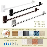 Rod Desyne Self Adhesive 7/16 Adjustable Curtain