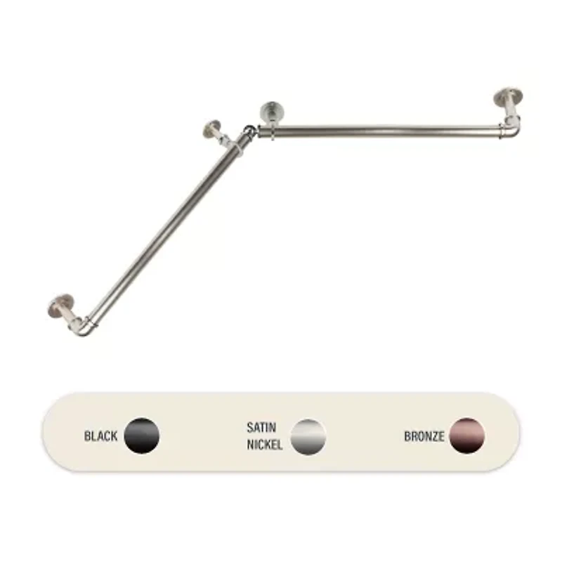 Rod Desyne Blackout Corner 1 Adjustable Curtain