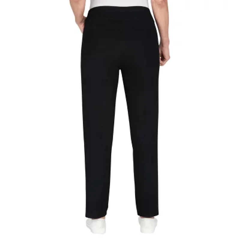 Alfred Dunner Classics Womens Mid Rise Stretch Fabric Straight Leg Jean