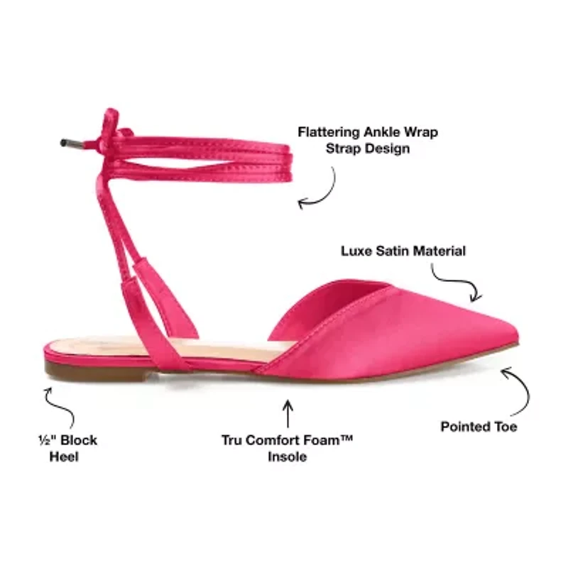 Journee Collection Theia Womens Pointed Ballet Flats