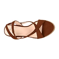 Journee Collection Adalee Womens Round Open Toe Stacked Heel Pumps