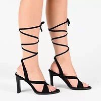 Journee Collection Adalee Womens Round Open Toe Stacked Heel Pumps