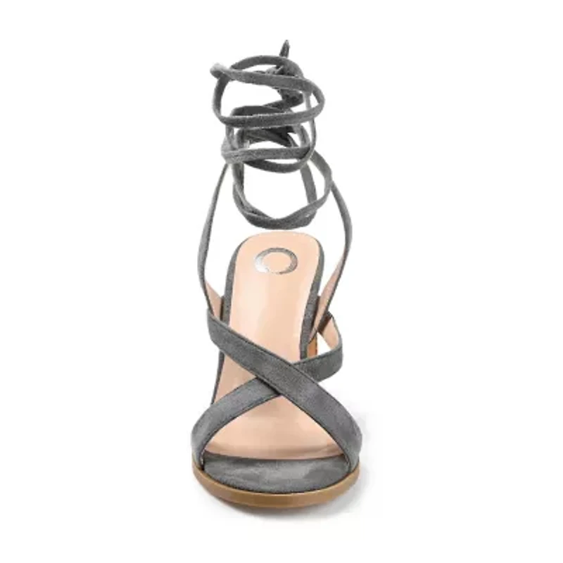 Journee Collection Adalee Womens Round Open Toe Stacked Heel Pumps