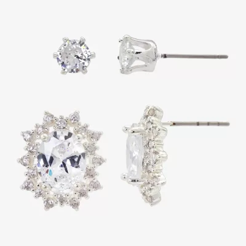 Sparkle Allure Cubic Zirconia 12.6mm Stud Earrings