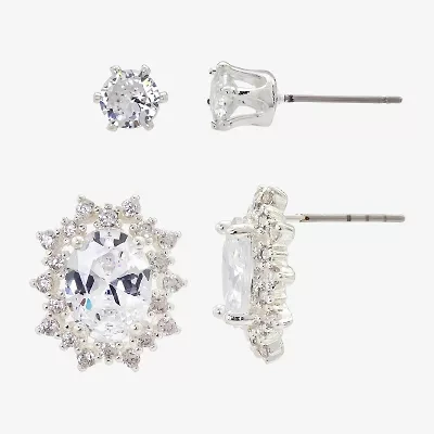 Sparkle Allure Cubic Zirconia 12.6mm Stud Earrings