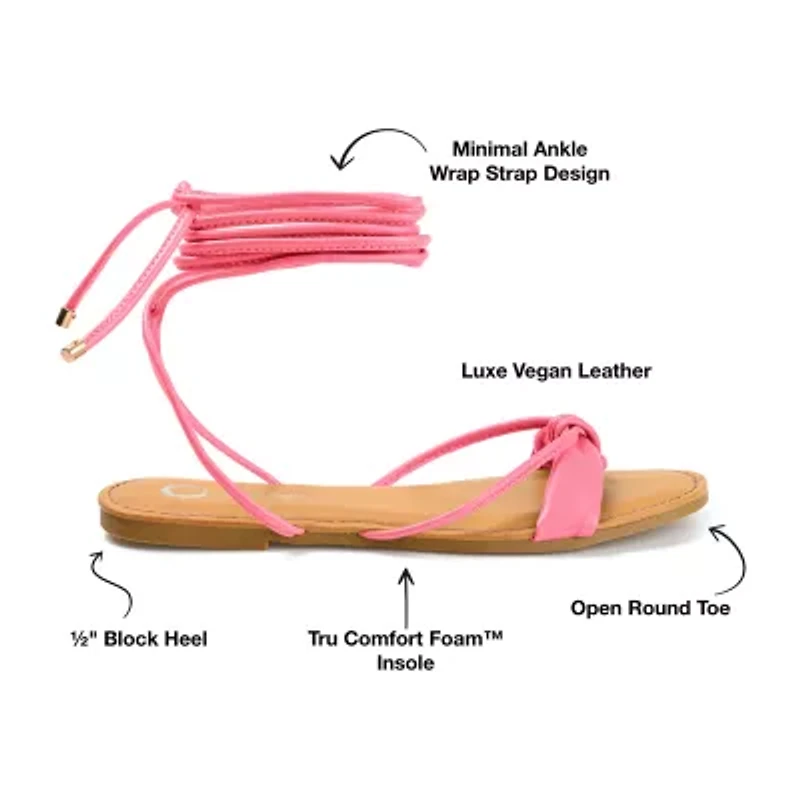 Journee Collection Womens Jiyrie Flat Sandals
