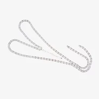 Vieste Rosa Silver Tone Pave Womens 28 Inch Y Necklace