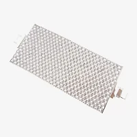 Vieste Rosa Silver Tone Mesh Pave Wide Womens Cuff Bracelet