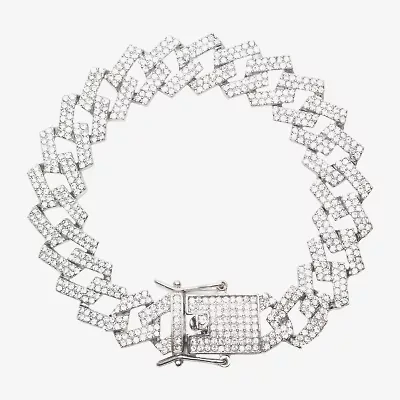 Mens Stainless Steel Solid 8 1/2 Inch Link Bracelet