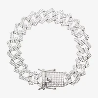 Mens Stainless Steel Solid 8 1/2 Inch Link Bracelet
