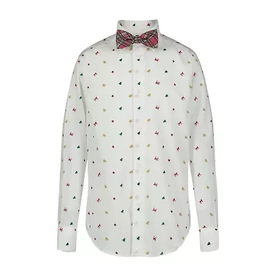 TFW Little & Big Kid Boys Long Sleeve Point Collar Shirt + Tie Set