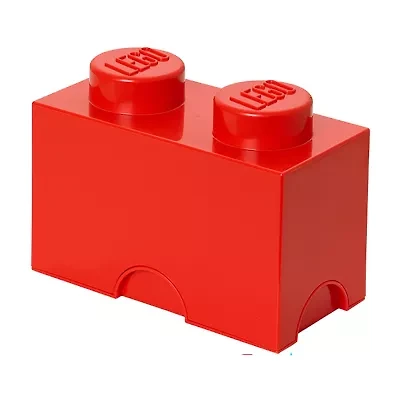 LEGO® Storage Brick 2 Bright Red Toy Box