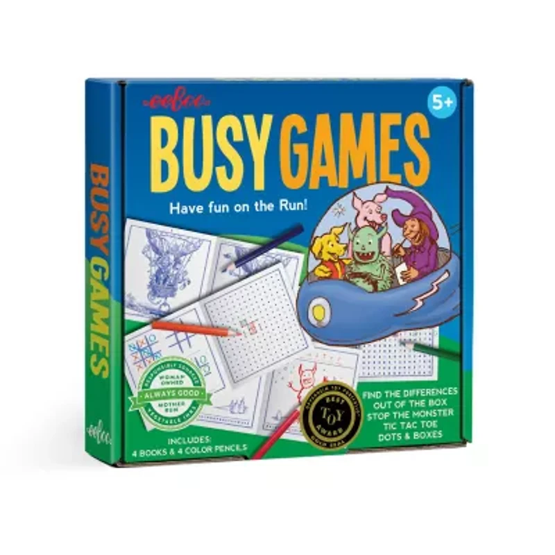 Eeboo Busy Game Set Travel Set Ages 5+ 8-pc. Travel Game