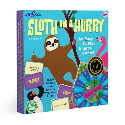 Eeboo Sloth In A Hurry Action Board Game 141-pc. Board Game
