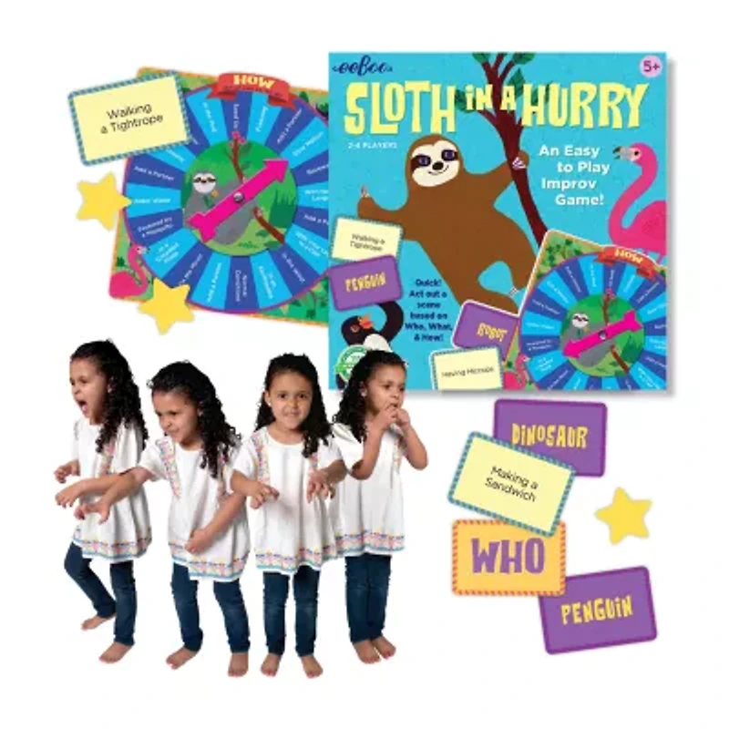 Eeboo Sloth In A Hurry Action Board Game 141-pc. Board Game
