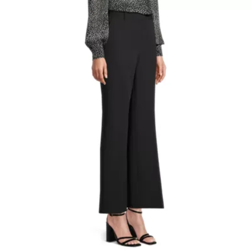 Worthington Womens Adaptive Seated Wear Wide Leg High Rise Trouser