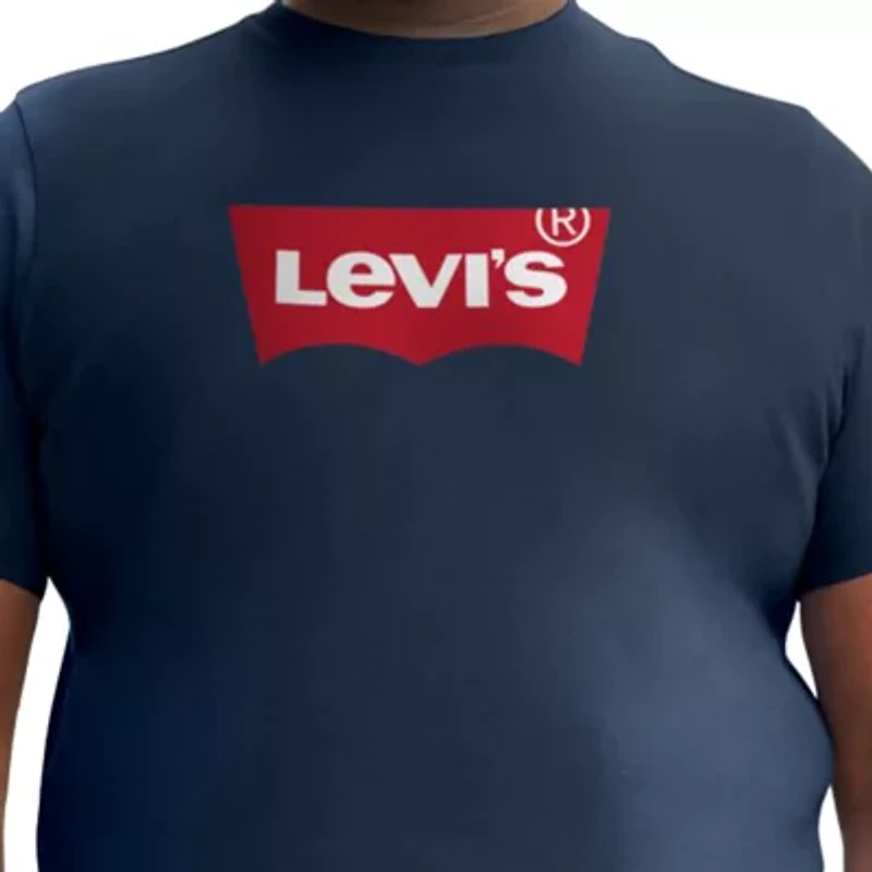 Levi's Big and Tall Mens Crew Neck Short Sleeve Regular Fit Logo Graphic T-Shirt