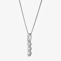 (H-I / Si1) Womens 1/4 CT. T.W. Lab Grown White Diamond Sterling Silver 18 Inch Pendant Necklace