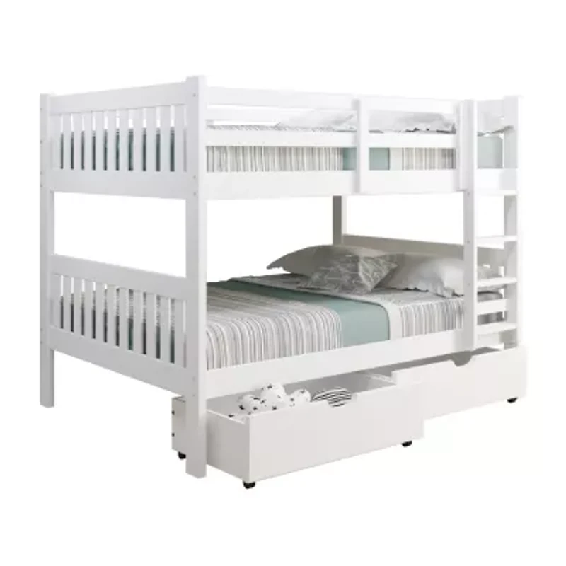 Austin Mission Full over Full Bunk Bed with Dual Underbed Drawers