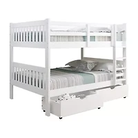 Austin Mission Full over Full Bunk Bed with Dual Underbed Drawers
