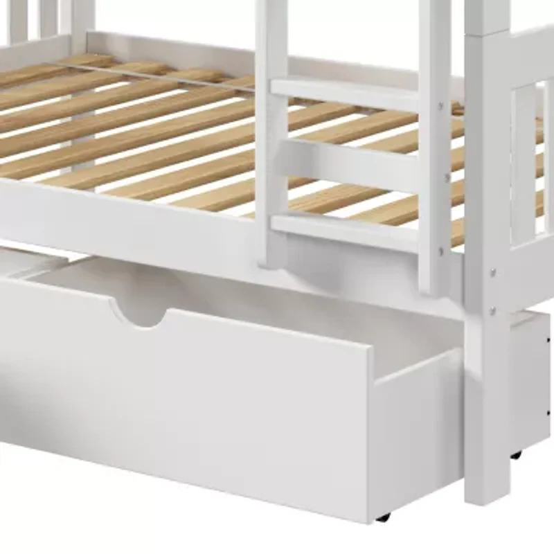 Austin Mission Full over Full Bunk Bed with Dual Underbed Drawers