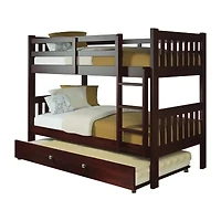 Austin Mission Twin over Bunk Bed with Trundle