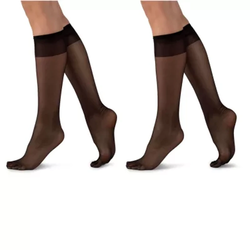 LECHERY Matte Silky Sheer 2-pc. 20 Denier Knee Highs
