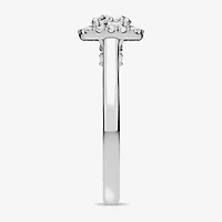 1 CT. T.W. Lab-Grown (G-H / SI1-SI2) Diamond Cushion Halo Engagement Ring 10K Gold