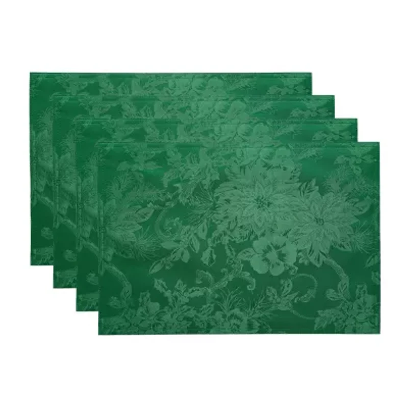 Elrene Home Fashions Poinsettia Elegance Set 4-pc. Placemat