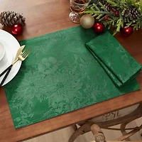 Elrene Home Fashions Poinsettia Elegance Set 4-pc. Placemat