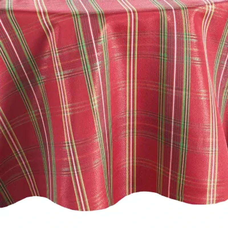 Elrene Home Fashions Shimmering Plaid Tablecloth