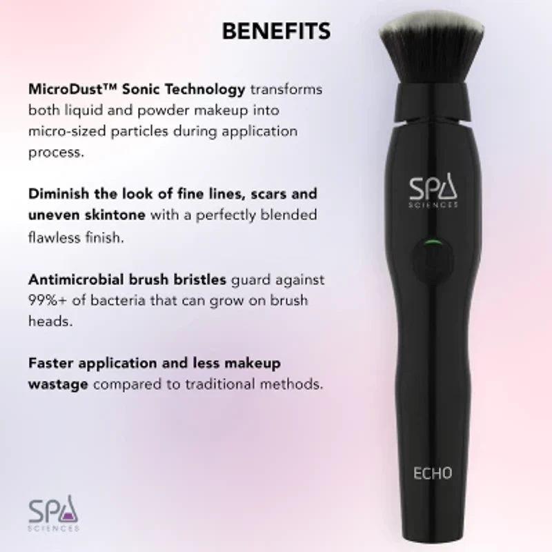 Spa Sciences Echo Antimicrobial Sonic Makeup Brush