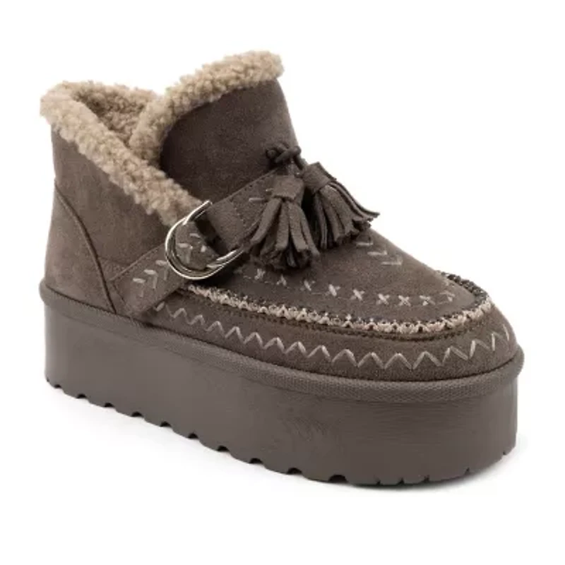 Olivia & Kate Womens Setton Chunky Heel Winter Boots