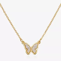Bijoux Bar Delicates Gold Tone Womens Butterfly 16 Inch Pendant Necklace