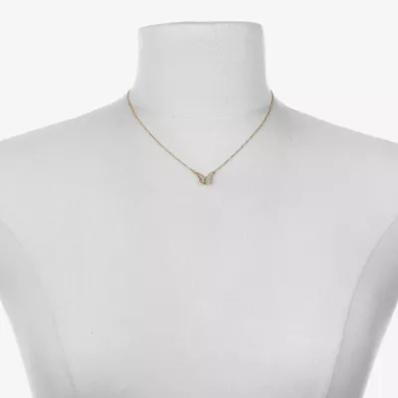 Bijoux Bar Delicates Gold Tone Womens Butterfly 16 Inch Pendant Necklace