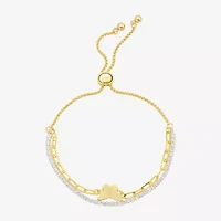 Gratitude & Grace Womens Cubic Zirconia Butterfly Bolo Bracelet