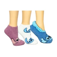 Womens Multi-Pack 3 Pair Lilo & Stitch Slipper Socks