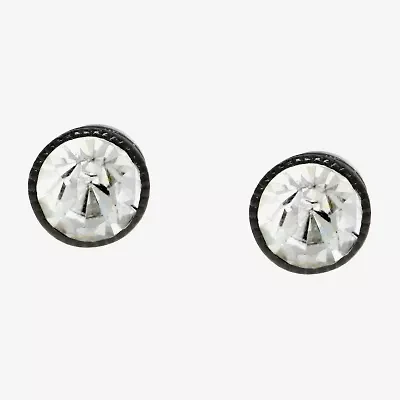 1928 Crystal 1/4 Inch Round Stud Earrings