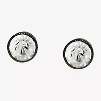 1928 Crystal 1/4 Inch Round Stud Earrings