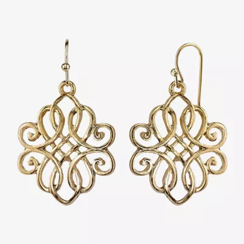 1928 Filigree Womens Drop Earrings
