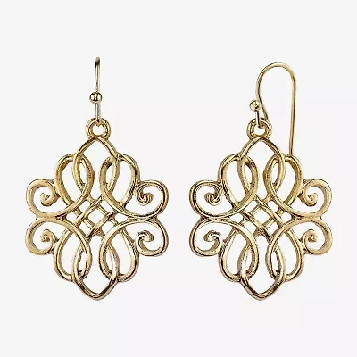 1928 Filigree Womens Drop Earrings