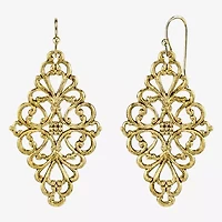1928 Filigree Womens Diamond Drop Earrings