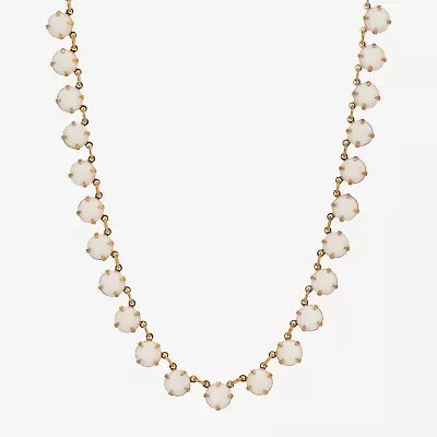 1928 Womens White 16 Inch Collar Necklace