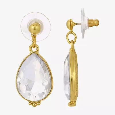 1928 Womens Crystal Pear Drop Earrings
