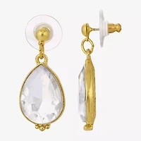 1928 Womens Crystal Pear Drop Earrings
